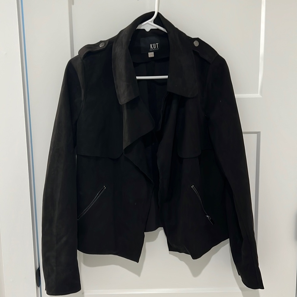 Black suede jacket